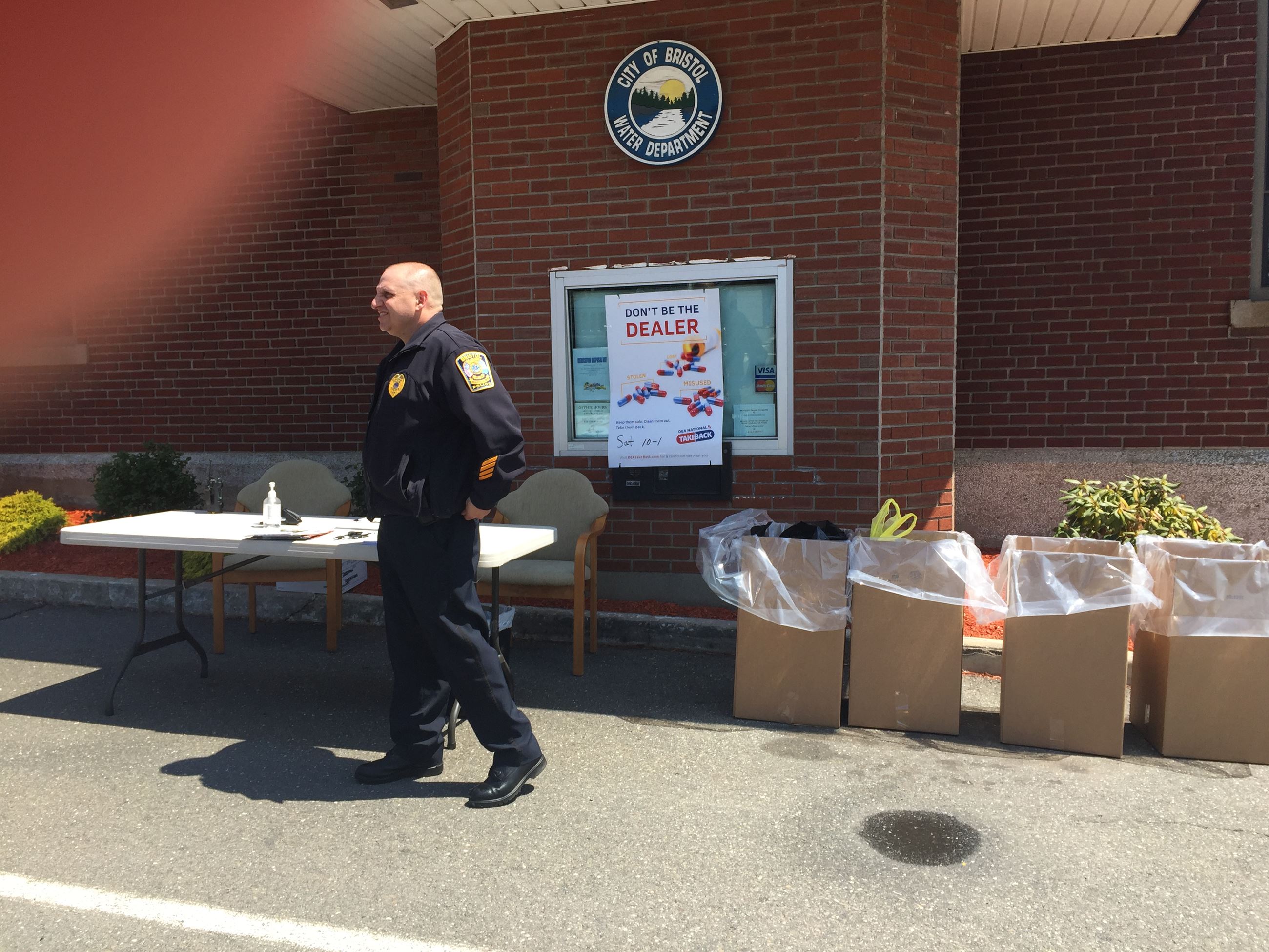 Officer at National Drug Take Back event